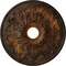 Ekena Millwork Ashley Ceiling Medallion (Fits Canopies up to 4 3/4"), Hand-Painted Rust, 23 7/8"OD x 4"ID x 2 1/8"P CM23ASRUS - alternate 1
